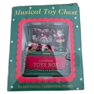 Vintage 1993 Hallmark Keepsake Musical Toy Chest Magic Ornament (not tested)